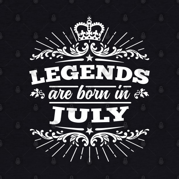 Legends Are Born In July by DetourShirts